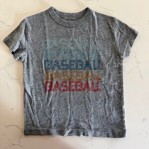 Chaser Gray Kids Baseball Tee with Multicolor Text